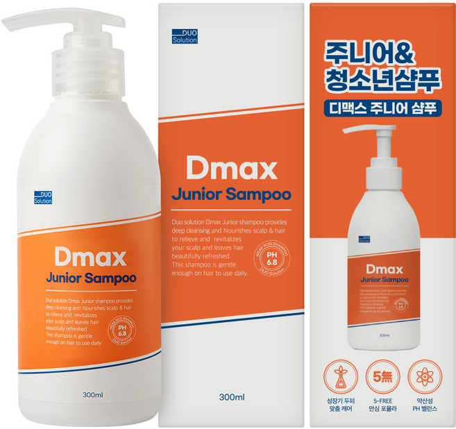 듀오솔루션 디맥스 주니어 샴푸, 1개, 300ml
