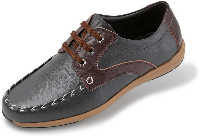 남성 천연소가죽 스티치 컴포트 캐주얼화 로퍼 보트슈즈 (3.5cm) 오스틴