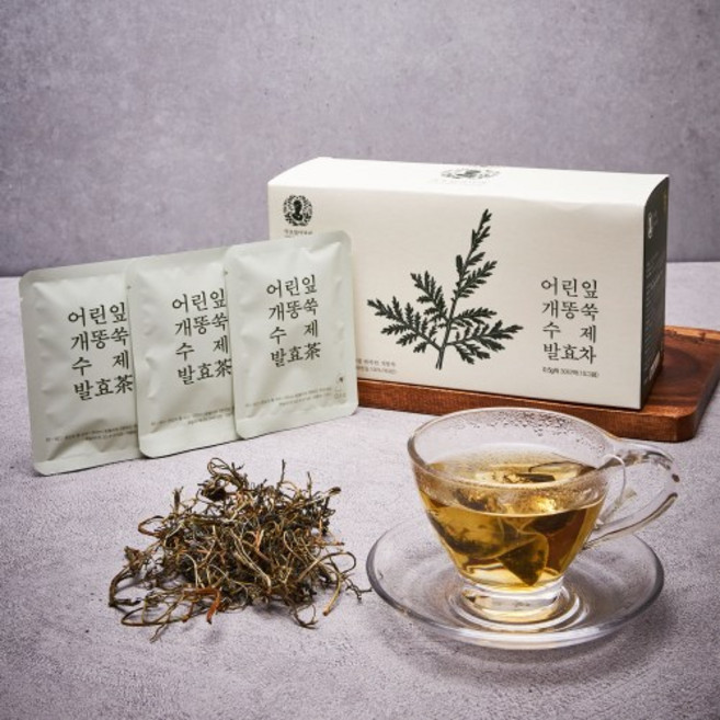 약초밭 아낙네 어린잎 개똥쑥 수제발효차 티백 유기농 쑥차 30개입, 1개, 700mg