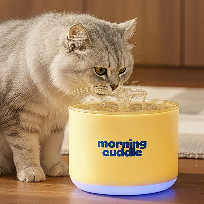 모닝커들 무선/UVC워터케어 고양이 강아지 정수기 자동급수기, 1개