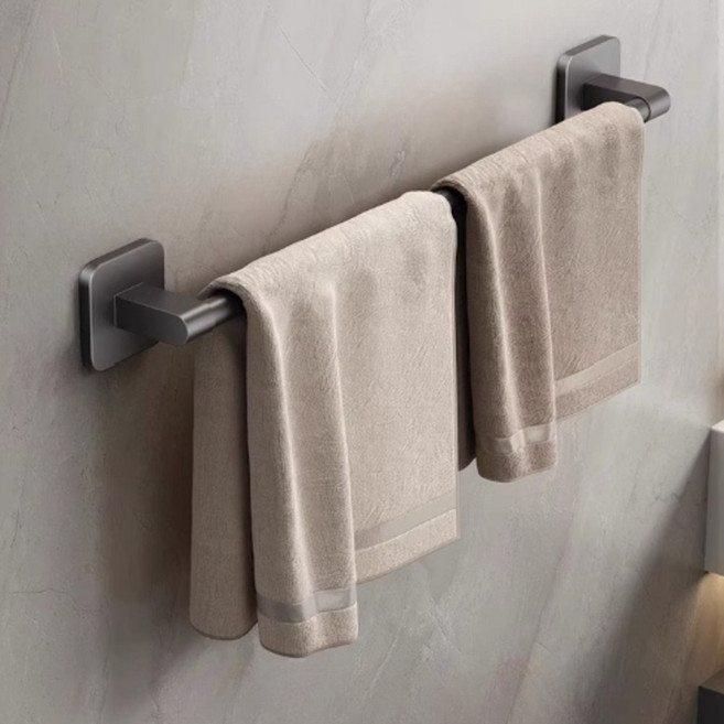 ErrifY 강력한 무타공 접착식 욕실 화장실 수건걸이, 스톤그레이, 1개