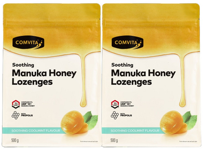 콤비타(Comvita) 콤비타 UMF10+ 마누카꿀 사탕-쿨민트 맛 500g X 2개, 1개