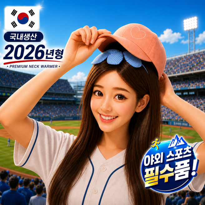 2026년형 국내생산 점보 넥쿨러 얼음목걸이 목아이스팩 야외활동 야외스포츠 필수 핑크, 1개