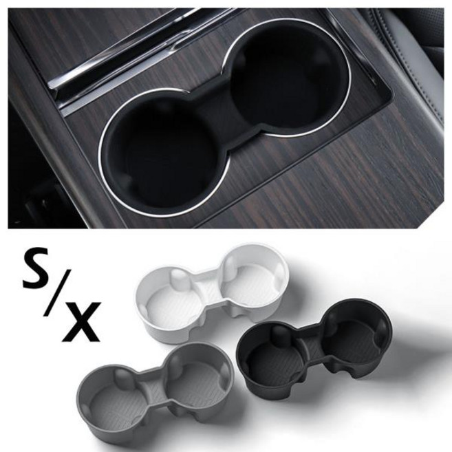 테슬라 호환 모델 X 2023 2024 2025 S용 물컵 거치대 중앙 제어 음료 뒷좌석 커버 액세서리, 03 for Model X