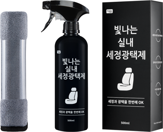 카업 빛나는 실내 세정 광택제, 1개, 500ml