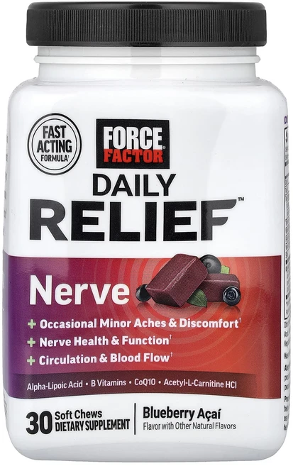 새해 첫좋은선물 Force Factor Daily Relief™ Nerve 블루베리 아사이 소프트츄 30개 제대로 할인합니다, ForceFactorDailyReliefNerve블루베, 1, 30 - 쿠팡