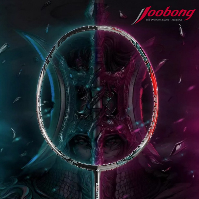 주봉 배드민턴라켓 델타포스 가벼운 공격형 선수용 카본 배드민턴채 스트링(줄)포함, 블랙, 1개