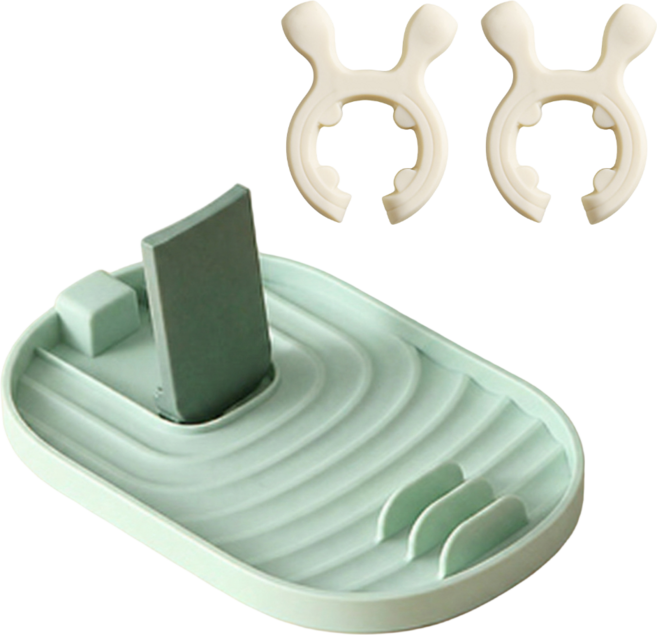 라노브 냄비 주걱 거치 2종 세트 뚜껑 조리도구, 1개, 민트 베이지