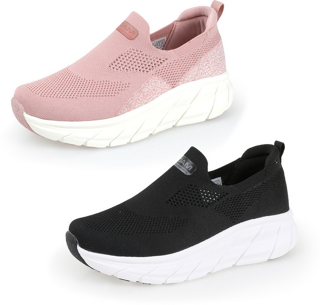 월드컵 여자 경량 키높이 슬립온 여성 가벼운 푹신한 여름 운동화 신발 끈없는