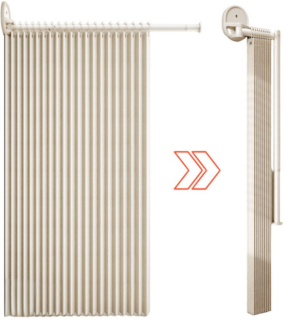 공간분리 욕실커튼 화장실 방수 가림막 접이식 무타공 샤워 파티션 높이200