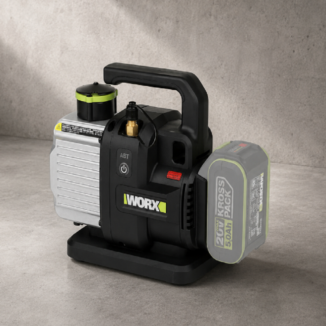 WORX 웍스 충전 무선 진공펌프 2CFM WU090.9 본체만 이단압축 휴대용 에어컨 설비장비, 1개