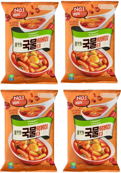 풀무원 쌀 국물 떡볶이 423.5g X 4 캠핑요리 간편한 떡볶이, 4개