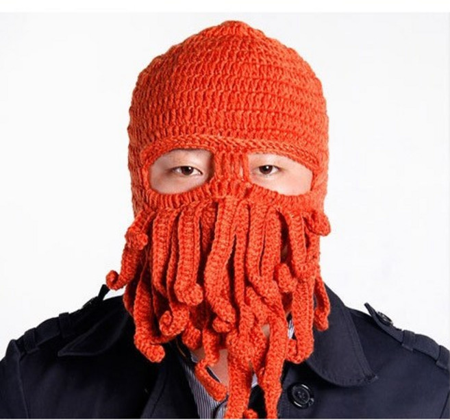 특이한 독특한 재미있는 문어 오징어 털 모자 엽기 웃긴 웃기는 재밌는 쓸데없는 쓸모없는 마니또 친구 선물, 그린