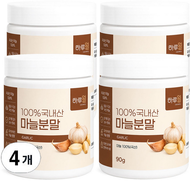 국산마늘가루 100% 무첨가 갈릭파우더 바베큐 마늘가루, 4개, 90g