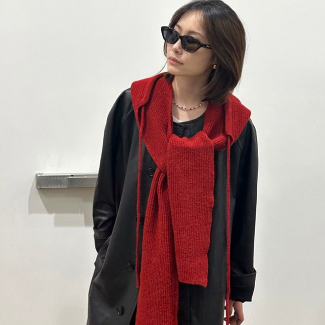 댕글 울 후드 머플러 바라클라바 숄 어부바 넥워머 모자 니트 목도리