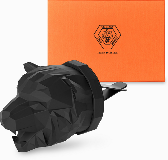 타이거다즐러 호랑이 헤리티지 타이거 차량용 방향제, 1세트, 블랙무광 - 블랙체리