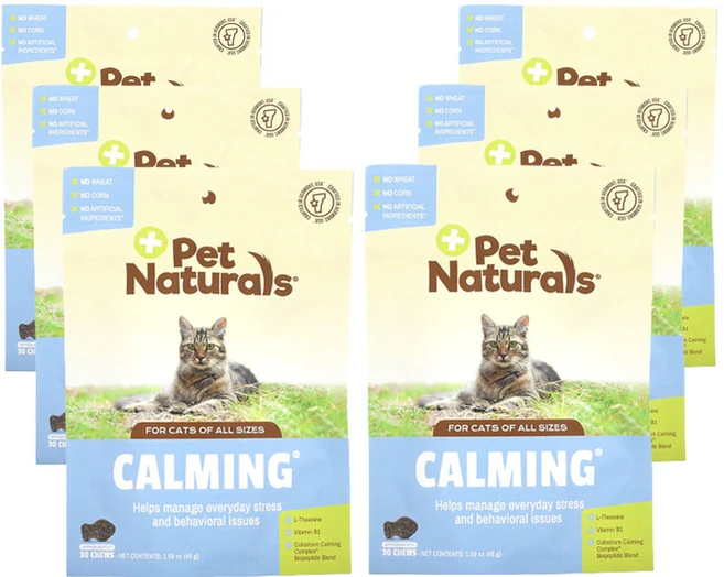 펫네츄럴스 진정효과 반려묘 전용 츄어블 30개 1.59 oz (45 g), 6개 - 쿠팡