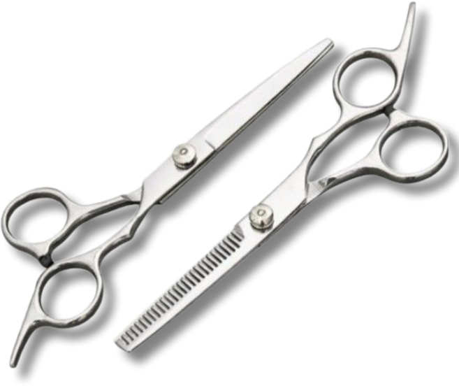도도몰 머리 눈썹 애견 미용 숱가위, 1세트, 실버