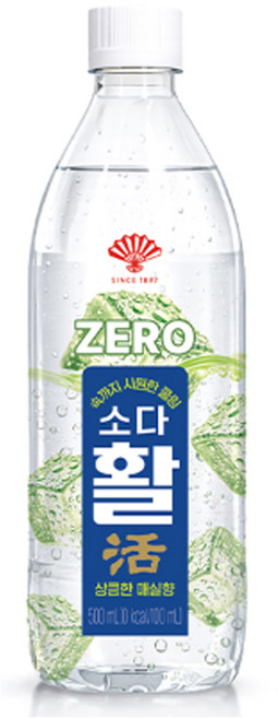 동화약품 부채표 소다활 제로, 12개, 500ml
