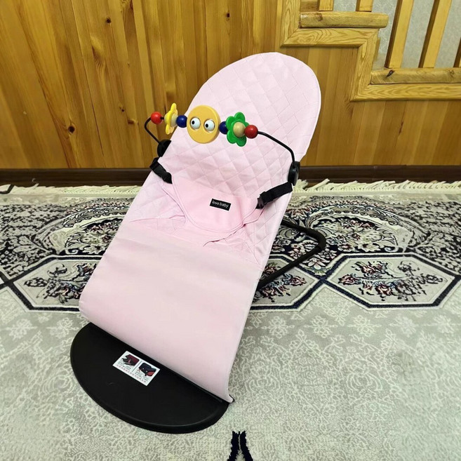 love baby 嬰兒搖搖椅, 粉色菱形搖搖椅 木珠玩具