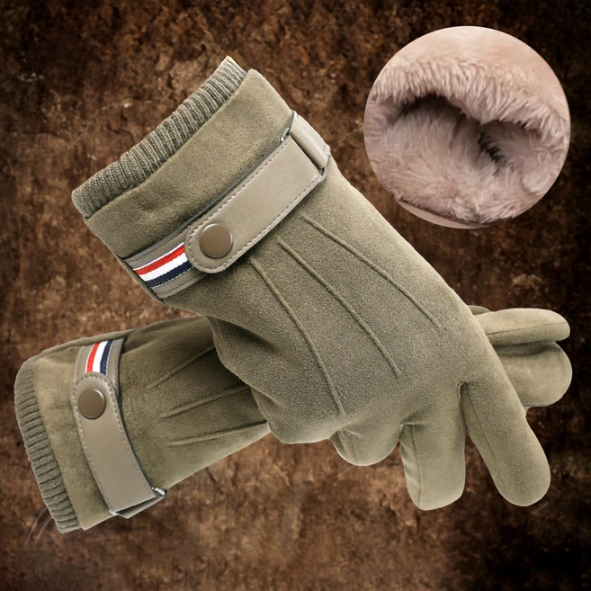토리모 고급 남성 무스탕 가죽 장갑 스웨이드 스마트폰 양털안감
