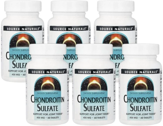 소스네츄럴스 콘드로이틴 황산염 400mg 60 정, 6개, 60정 - 쿠팡