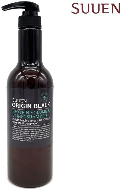 수앤 오리진블랙 리얼 단백질 볼륨샴푸 700ml, 1개 - 쿠팡