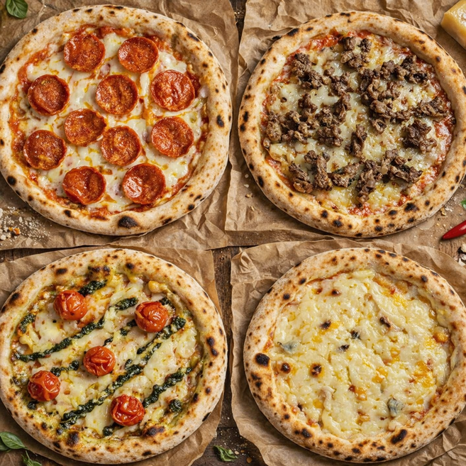 [베네세레] 이태리밀가루100% 미니 화덕피자 - 4종세트(치즈 마르게리따 페페로니 불고기), 1개