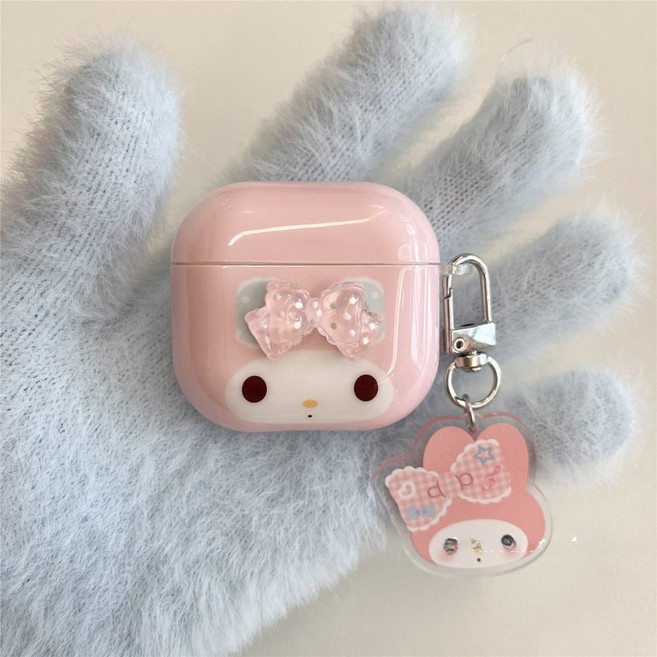 마이멜로디 이어폰케이스 에어팟 프로 프로2 에어팟4 귀여운 심플 산리오, 1개, 마이멜로디 케이스, 애플 AirPods 4