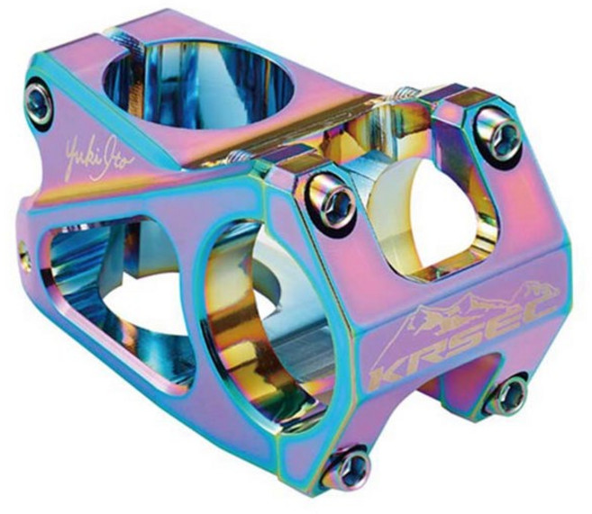 자전거 티타늄 스템 부품 다양한 적합 CNC 중공 산악 31.8x50mm, 07 Color, 1개