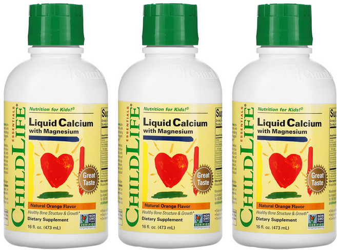 차일드라이프 칼슘 마그네슘 액상 오렌지맛 474ml 3개, CDL10700-3