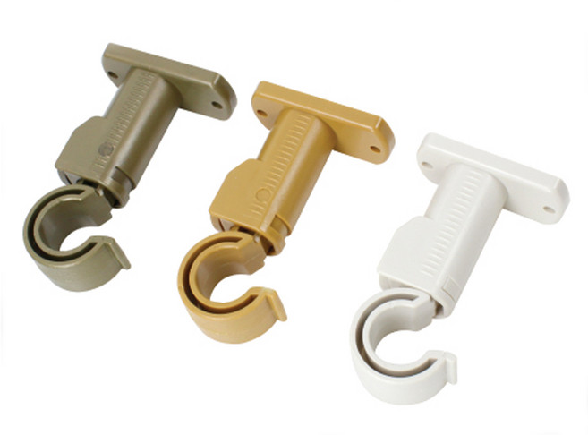 커튼 브라켓 직경 25mm 3개입 길이 조절 커튼봉 걸이, 아이보리 (3개입), 1세트