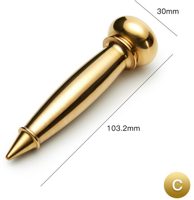 순수 구리 자오선 마사지 스틱 포인트 바디 스크래핑 보드 구아샤 페이셜 마사지기 근육 이완 침혈 스파 도구, C