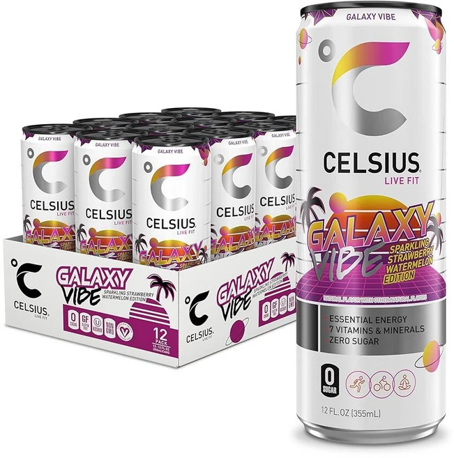 CELSIUS 자몽 멜론 녹차 무탄산 피트니스 음료 무설탕, 코스믹 바이브, 355ml - 쿠팡