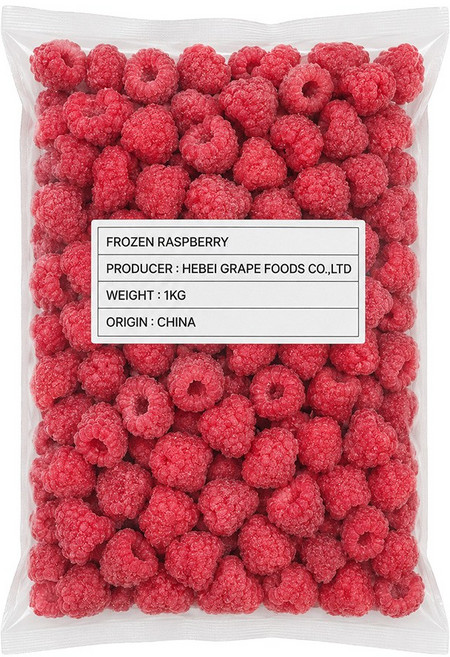 무첨가 100% 프리미엄 냉동 라즈베리, 1개, 1kg