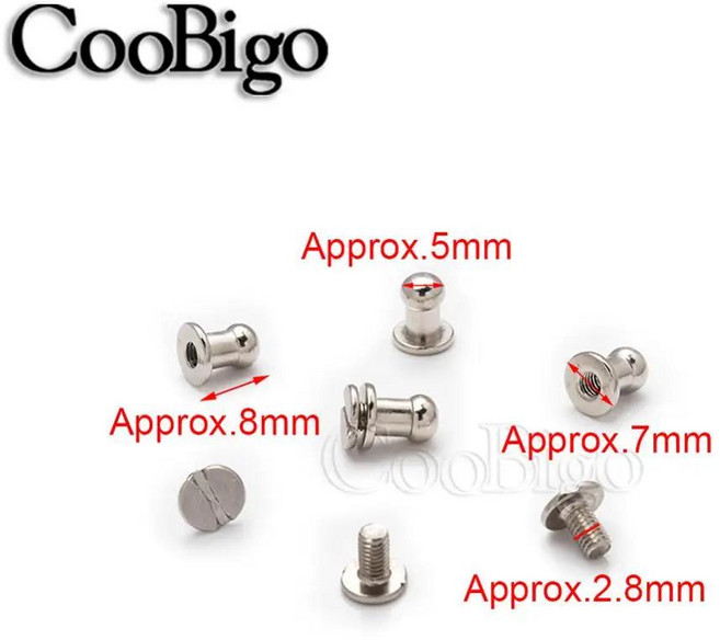 헤드 나사 리벳 스터드 버튼 솔리드 메탈 라운드 볼 스파이크 DIY 가죽 공예 벨트 의류 하드웨어 액세서리, 12 5mm Silver