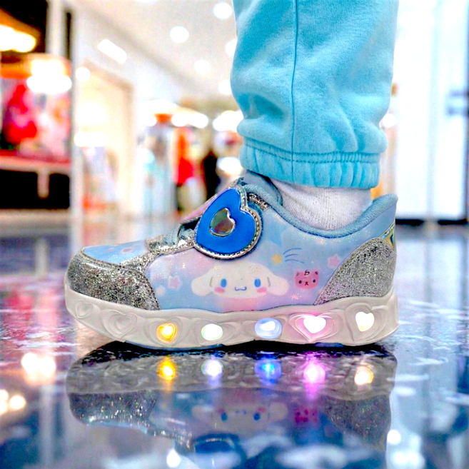 산리오 불빛 발광 찍찍이 운동화 3종 롤리 라이트 아동화 신발 어린이 키즈 유아 아동