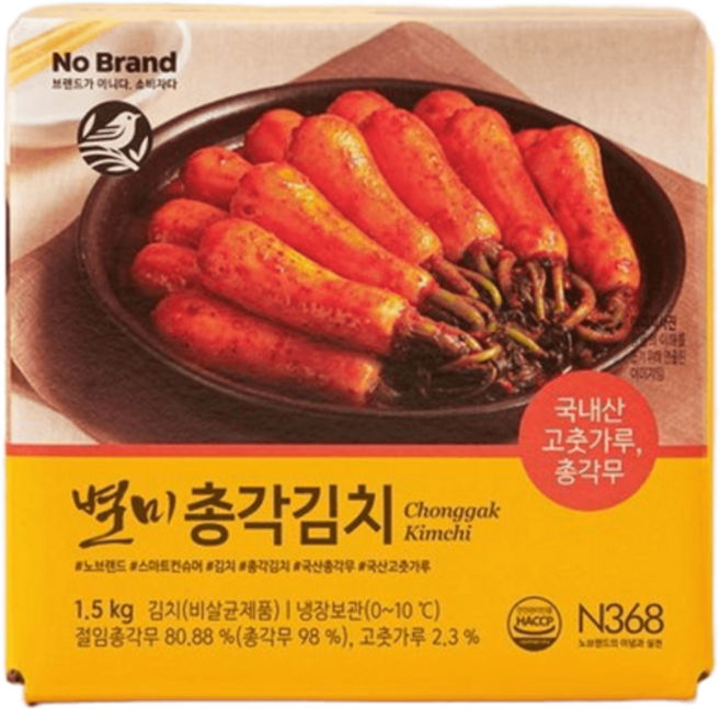 노브랜드 별미총각김치 1.5kg, 노브랜드 별미 총각김치, 1개