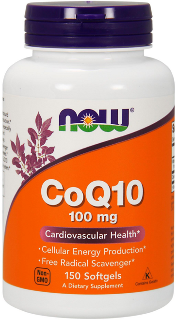 NOW Foods 輔酶Q10軟膠囊 100mg, 150顆, 1罐