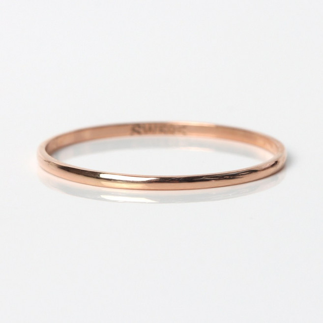 오로프 14K 로즈골드 엥게이지 실반지 0.43g