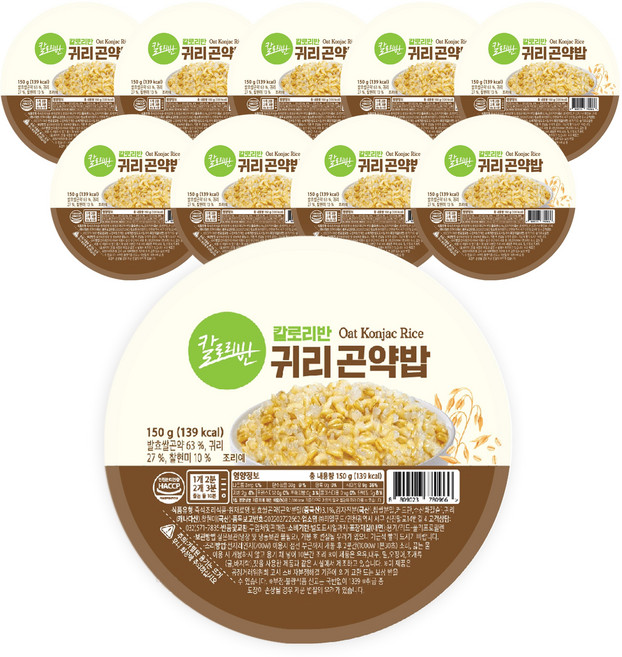 칼로리반 귀리곤약밥, 150g, 10개