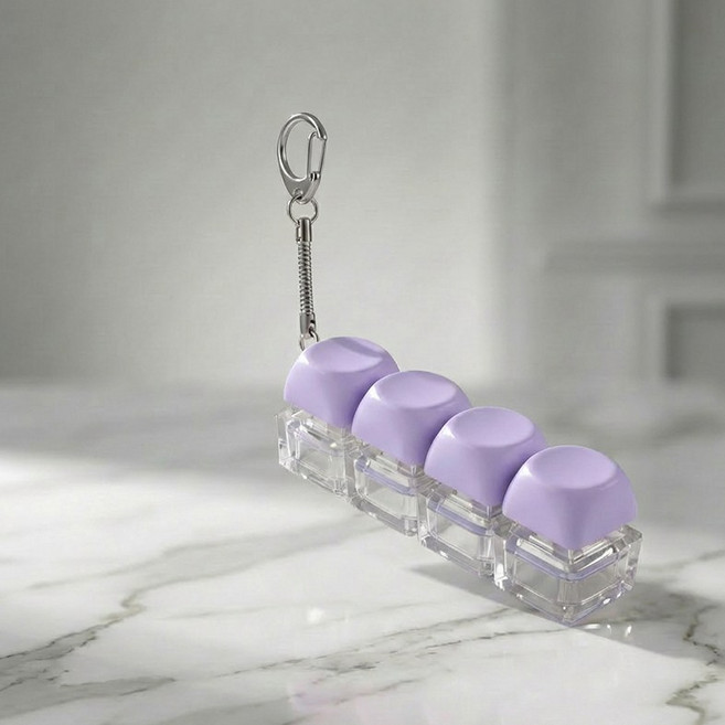 치프몰 파스텔 키보드 열쇠고리, 1개, 4캡 퍼플