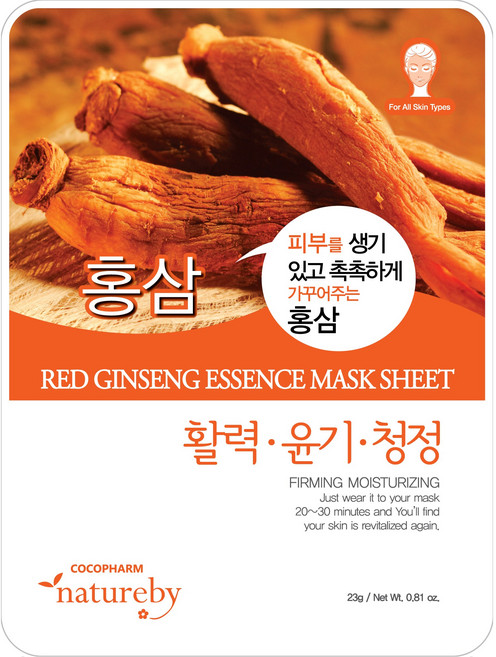 네이처바이 에센스 마스크팩 홍삼, 1개입, 50개