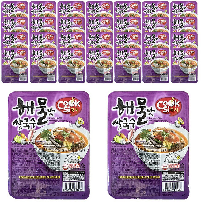 쿡시 해물맛 쌀국수, 92g, 30개