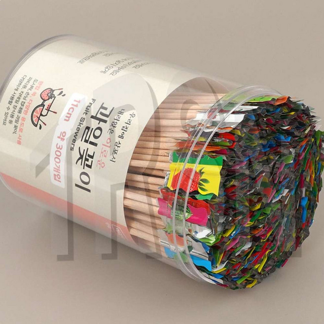 원형 과일꽂이 300P 꼬챙이 일회용품, 1개