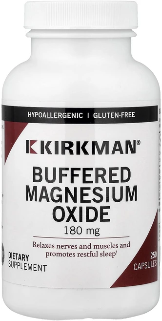 컬크맨 랩 완충형 산화마그네슘 180mg 캡슐 250정, Kirkman Labs, 완충형 산화마그네슘, 180m, 2개 - 쿠팡