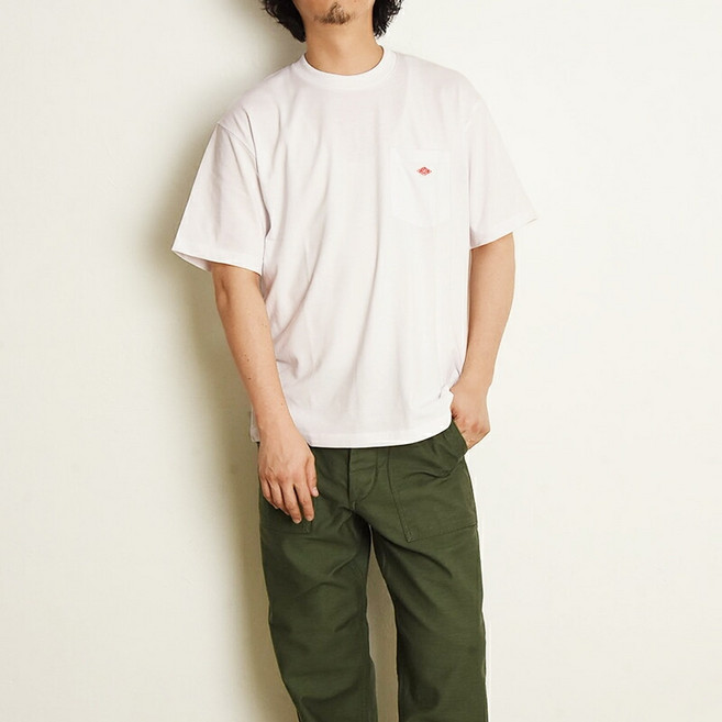 단톤 포켓 반팔 티셔츠 로고 무지 남녀공용 오버핏 DT-C0198TCB 26SS