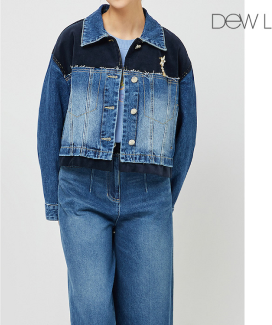 듀엘 코듀로이 블록 데님 자켓 BLD234PSJ437DH5565297