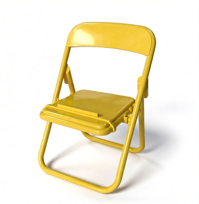 플래그잇 미니의자 모양 스마트폰 거치대 인테리어 소품, 1개, 옐로우