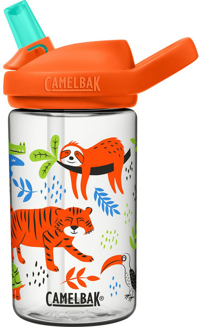 CAMELBAK EDDY KIDS 兒童吸管運動水瓶 安全無毒材質 防漏設計, 野生動物園, 1個, 400ml